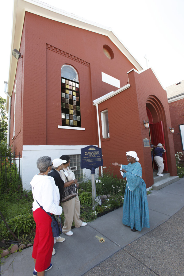 Exterior shot of the historic Michigan Street Baptist Church in Buffalo, NY