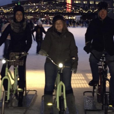 People riding Ice Bikes