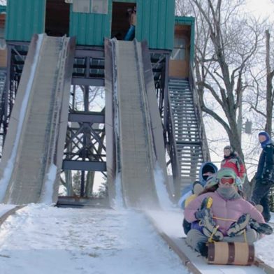 Tobogganing at Chestnut Ridge Park