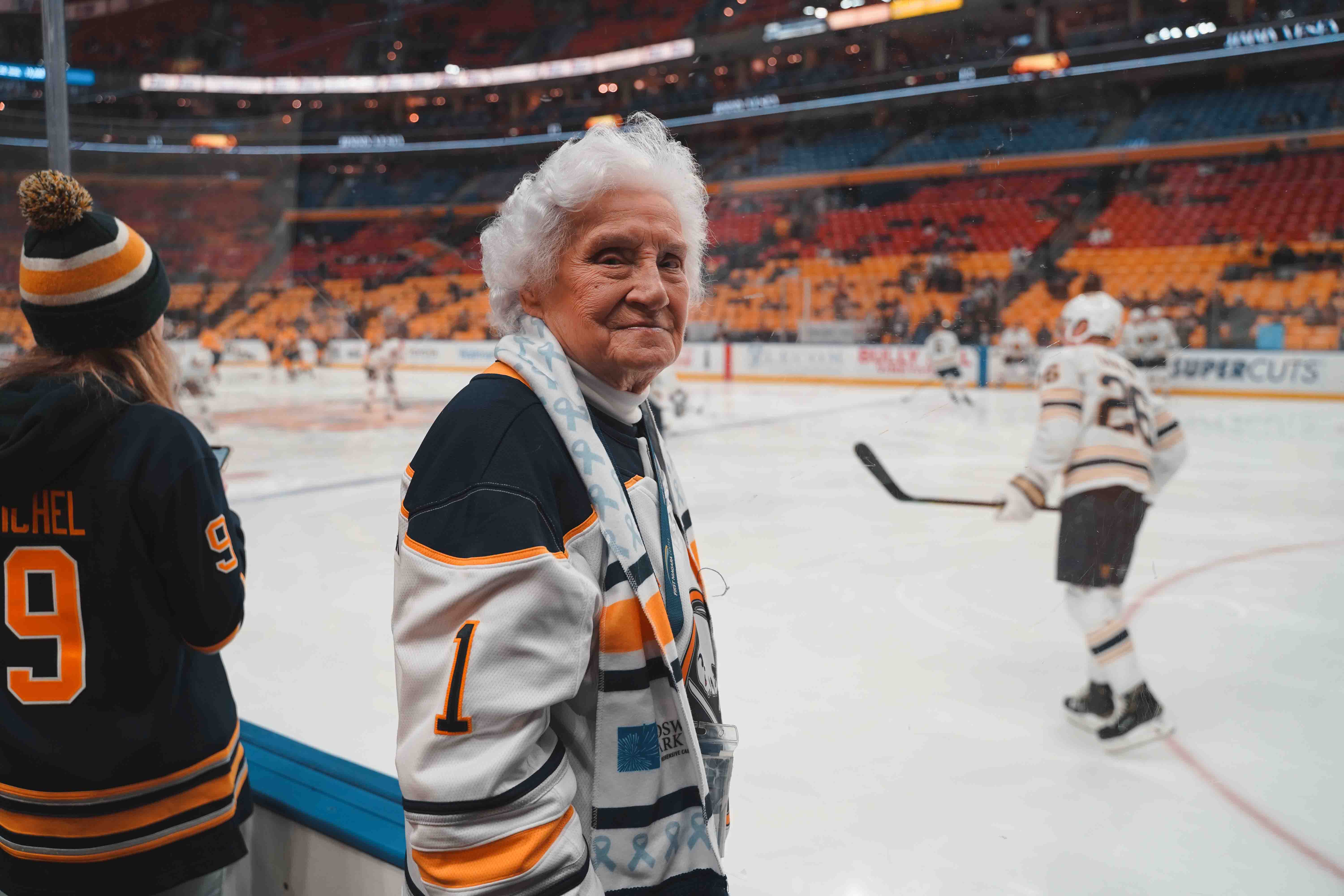 Anna Szczepanski at a Sabres game