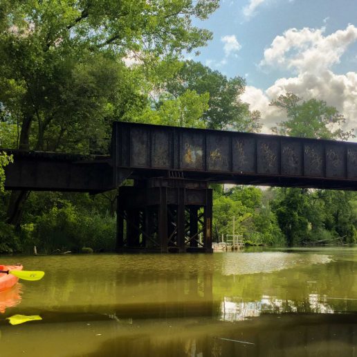 Kayaker in Ellicott Creek