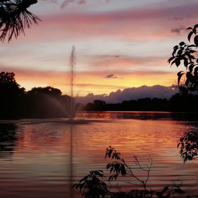 Sunset at Hoyt lake